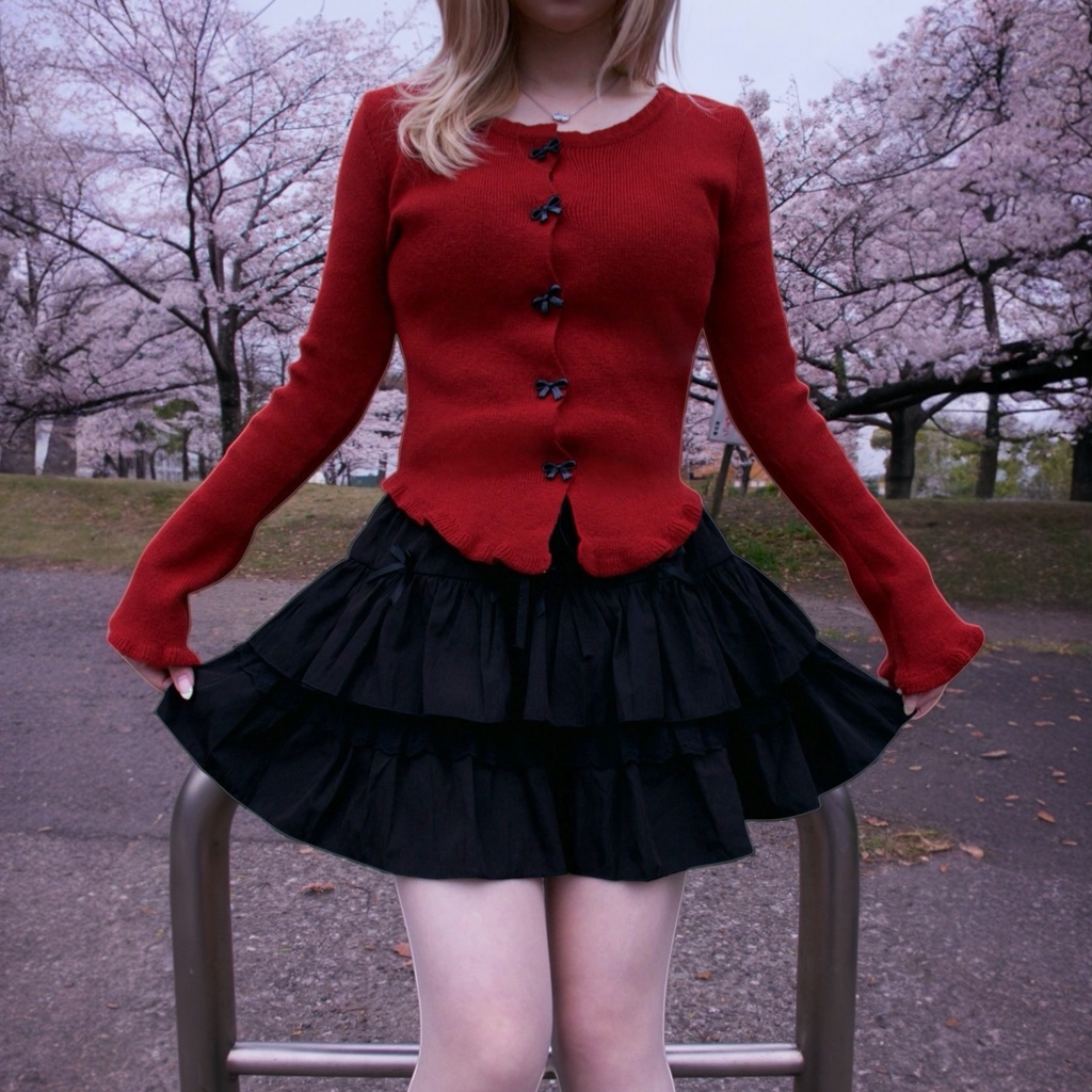 フリルレイヤードミニスカート