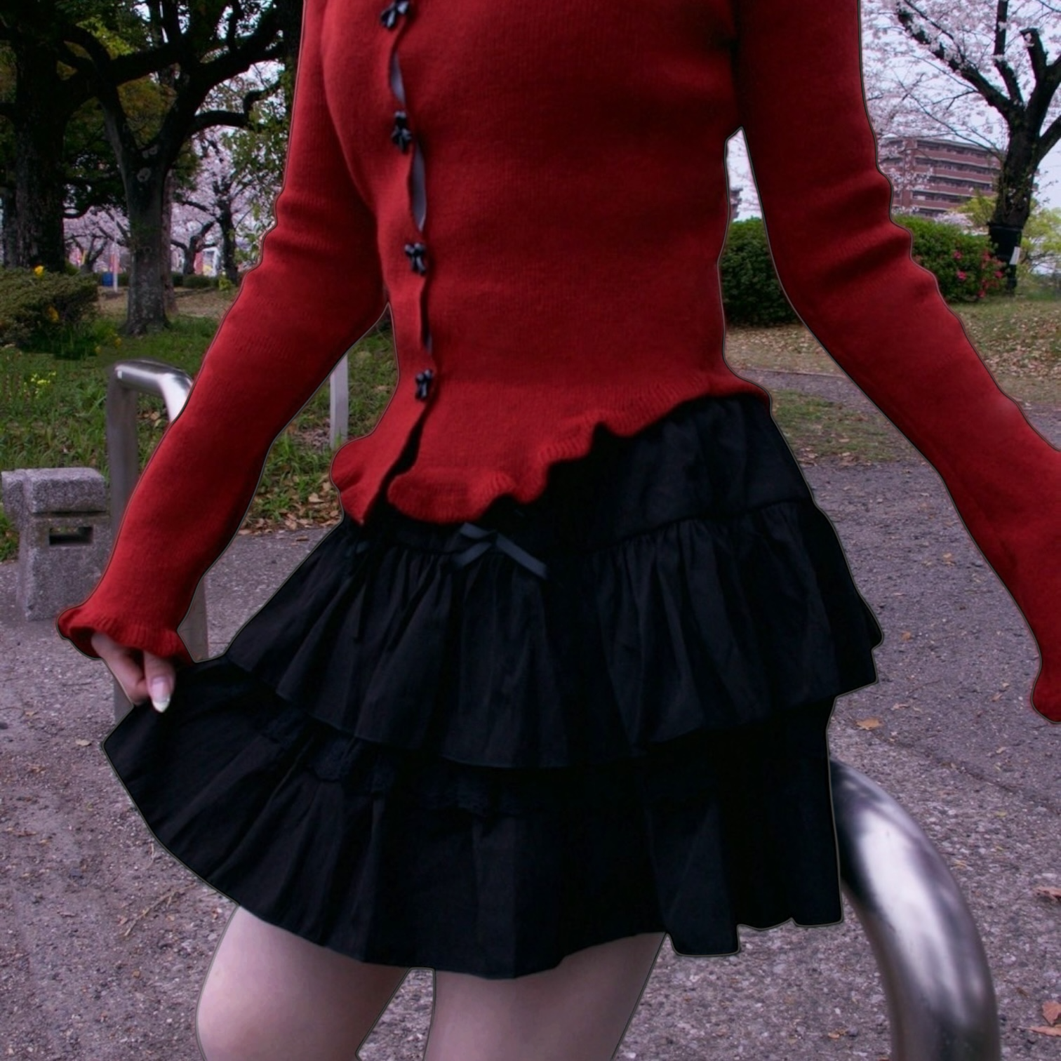 フリルレイヤードミニスカート